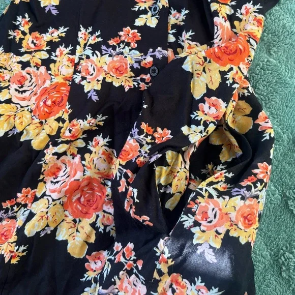 RVCA Floral Square-Neck Long Sleeve Mini Dress - Picture 5 of 5